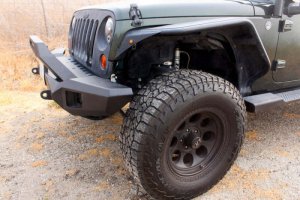 Jeep Wrangler JK Front Winch Bumper - Body Armor 4x4 - Orion Full-Width - Black - `07-`22